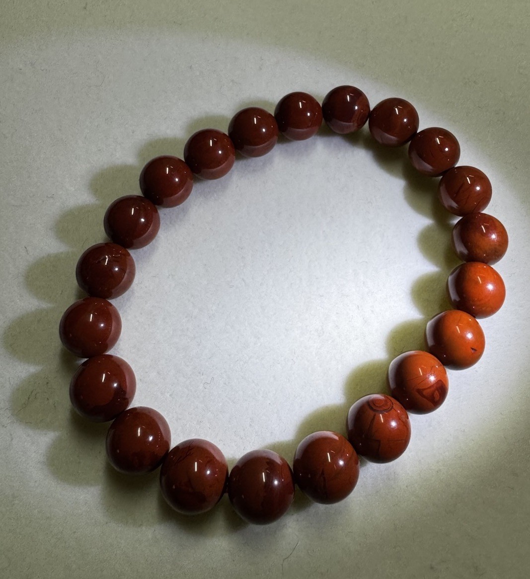 AAA 9mm round beads nanhong agate red jade Bracelet 7” free shipping