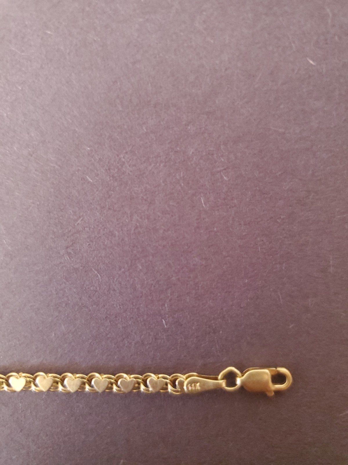 ED Marshall, 14k Gold Mini Hearts 8in Bracelet 3.2grams