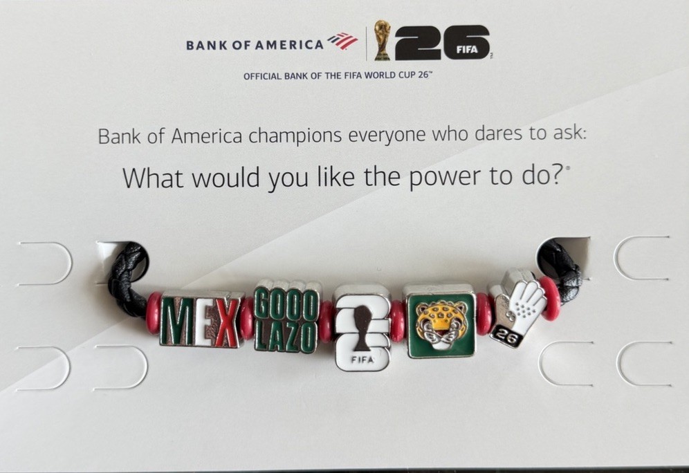 ank of America FIFA World Cup 26 Limited Edition MEXICO Braided Charm Bracelet