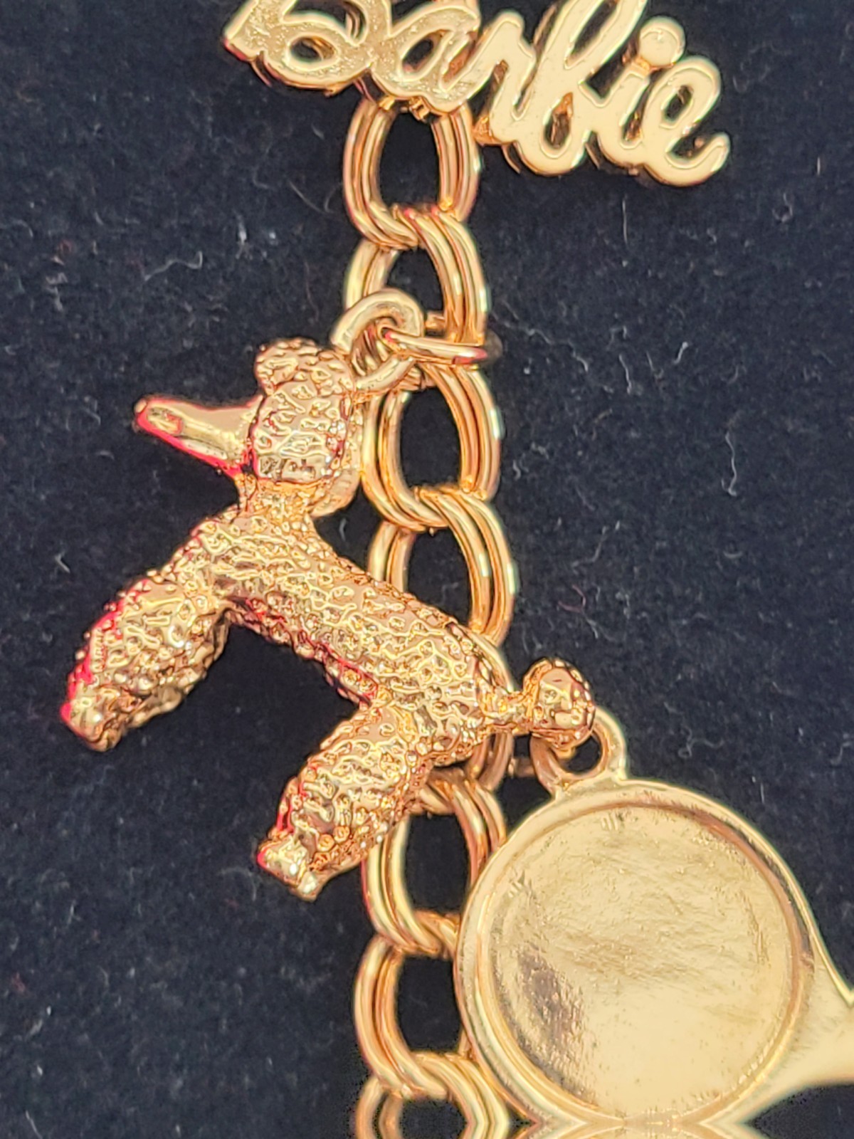 Barbie Charm Bracelet Special Limited Edition 18k Gold Plated from 1990 Vintage