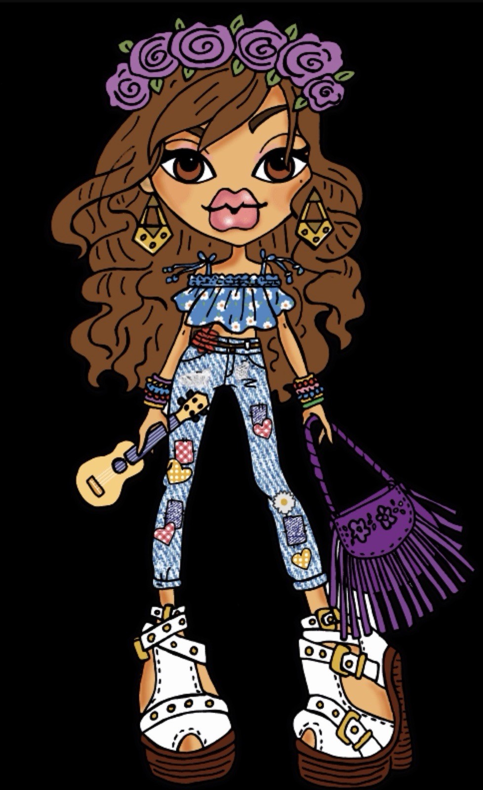 #2/3 BRATZ “YASMIN” “PRETTY PRINCESS” NAME ORIGINAL Italia CHARM Col. Link 9mm