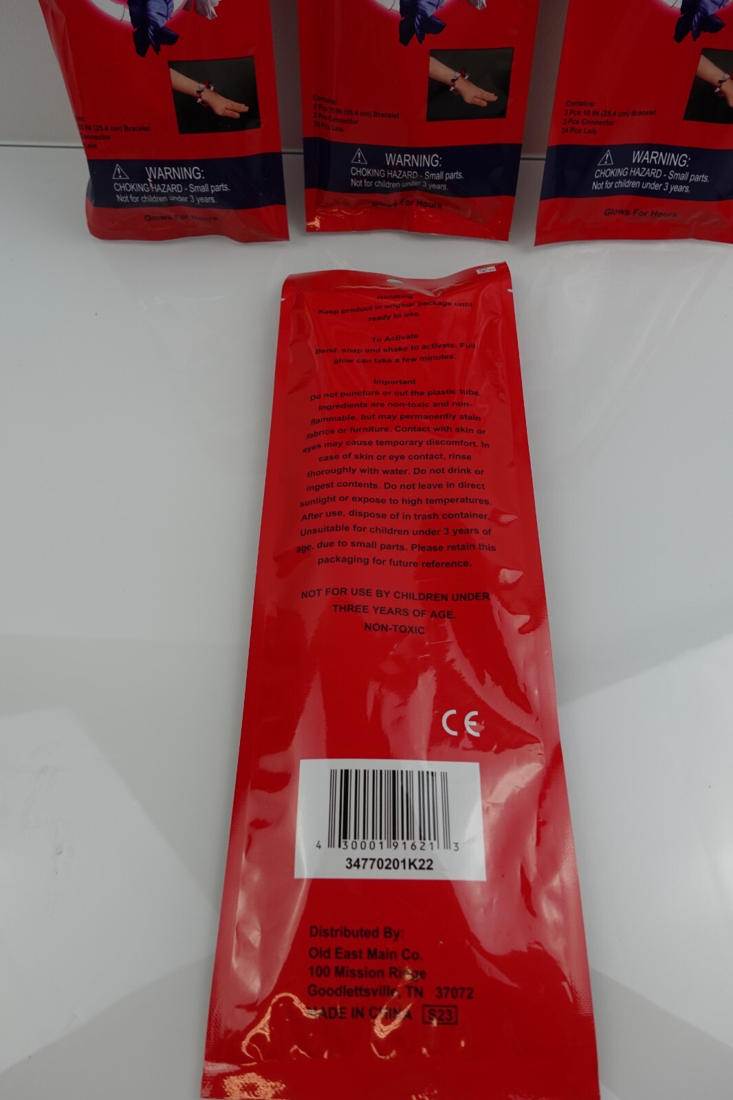 Glow Lei Bracelets Patriotic 2 Bracelets per Pack Lot of 5 Packs Red White Blue