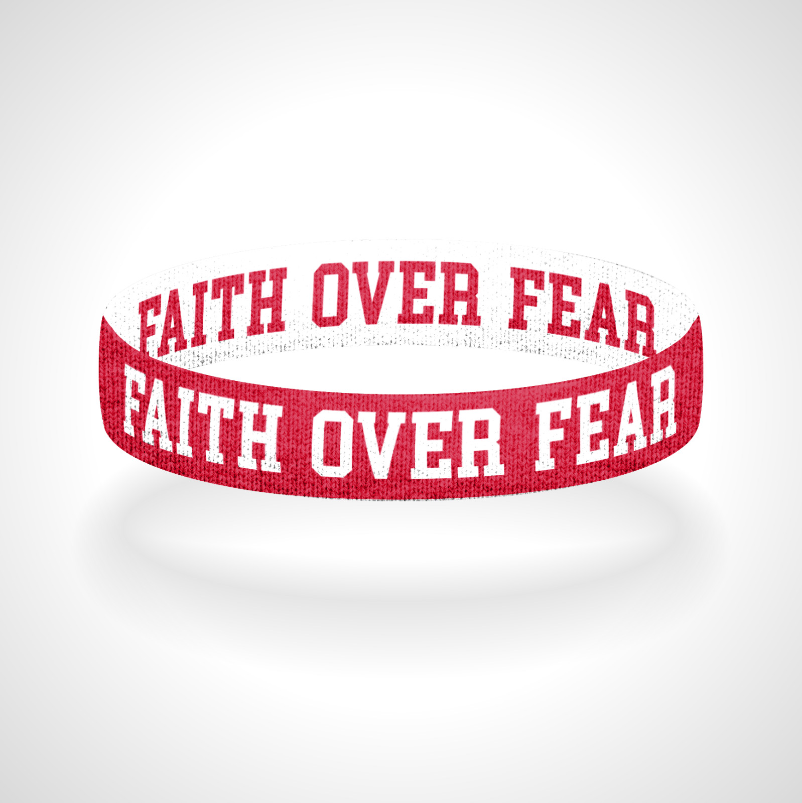 Reversible Faith Over Fear Bracelet Wristband Stretch Bracelet