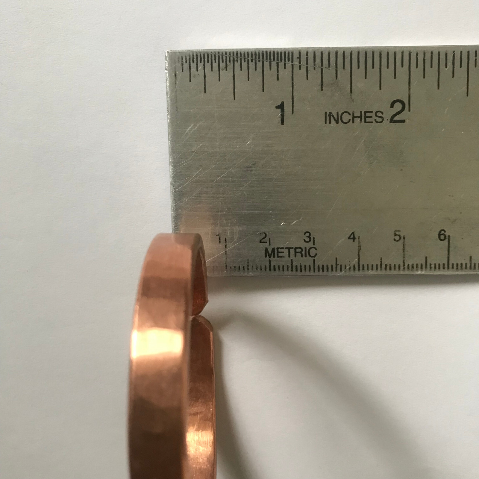 Copper Hammered Bracelet Wrist Genuine Pure Solid ship USA to USA free shipping