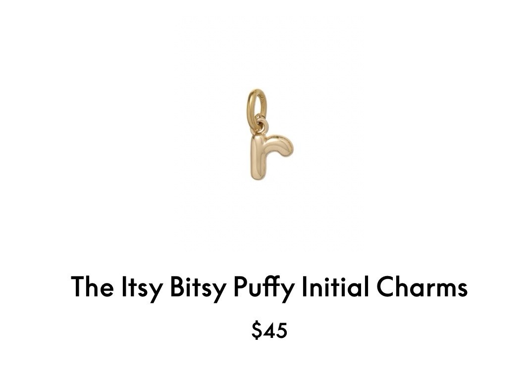 Roxanne Assoulin The Itsy Bitsy Puffy Initial Charm“r”