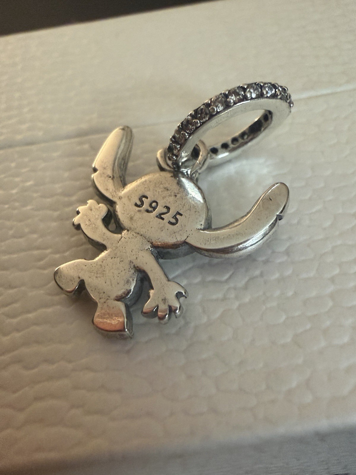 925 Stamped Silver Lilo & Stitch Charm Pendant
