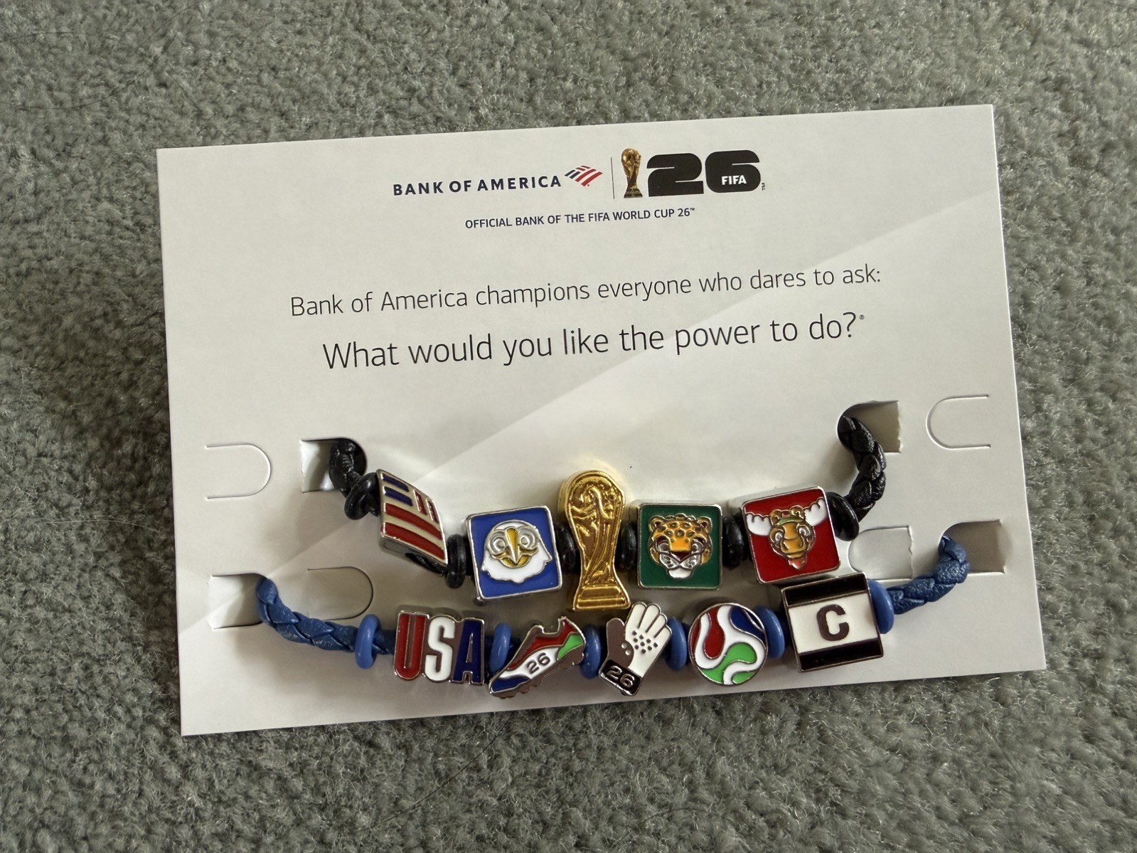 2026 FIFA World Cup Bank of America Bracelet – USA and Mascots (2 Bracelets)