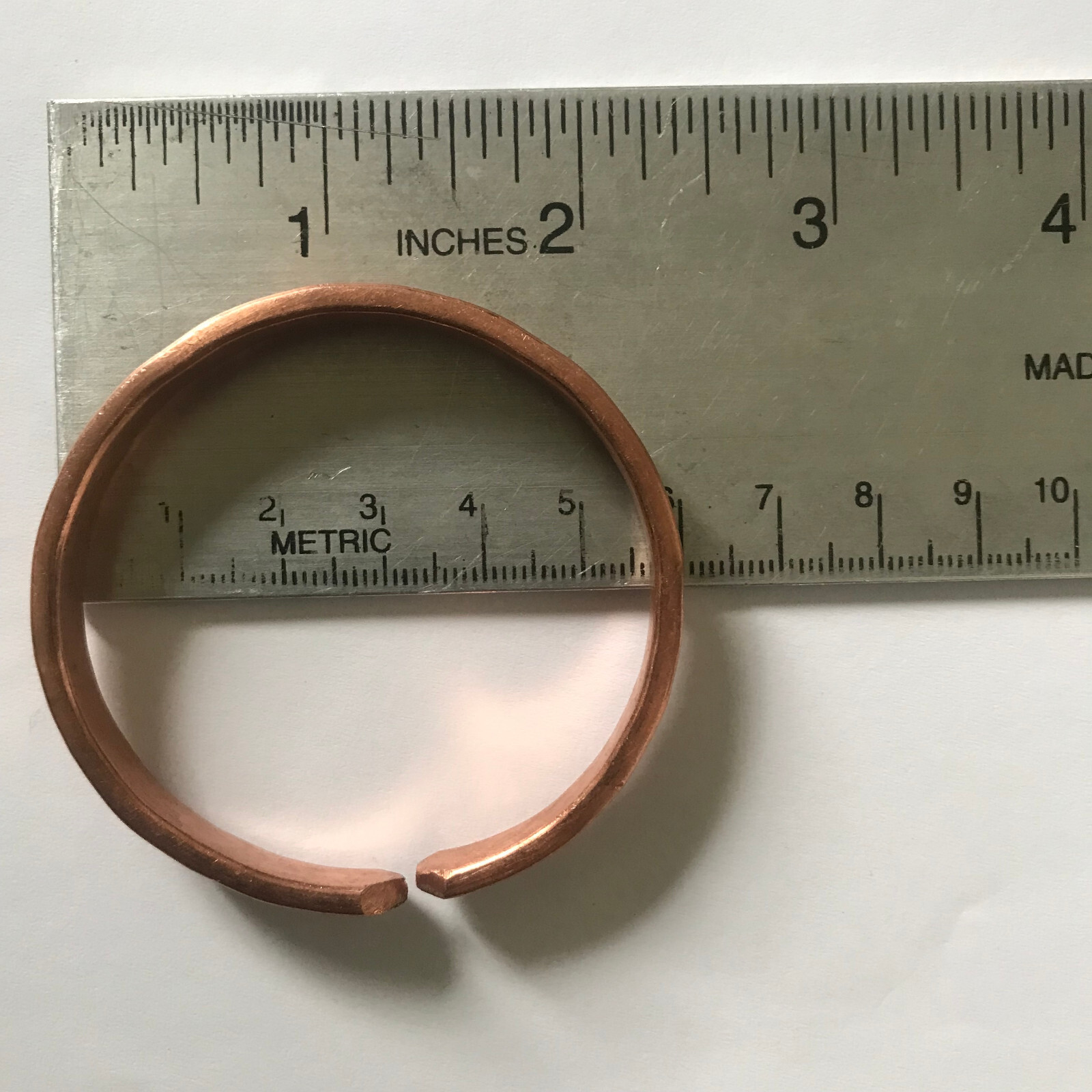 Copper Hammered Bracelet Wrist Genuine Pure Solid ship USA to USA free shipping