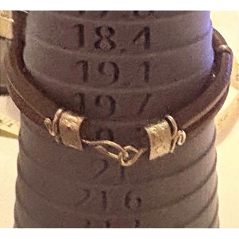 Leather Cord Bracelet Women 7.75in Brown Good Mixed Metal Boho Bead
