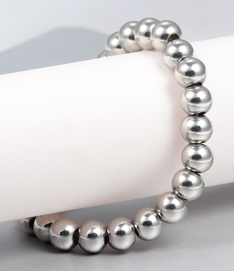 Women Men’s Silver/Gold Stainless Steel Ball Beads Chain Bracelet 7″-11″