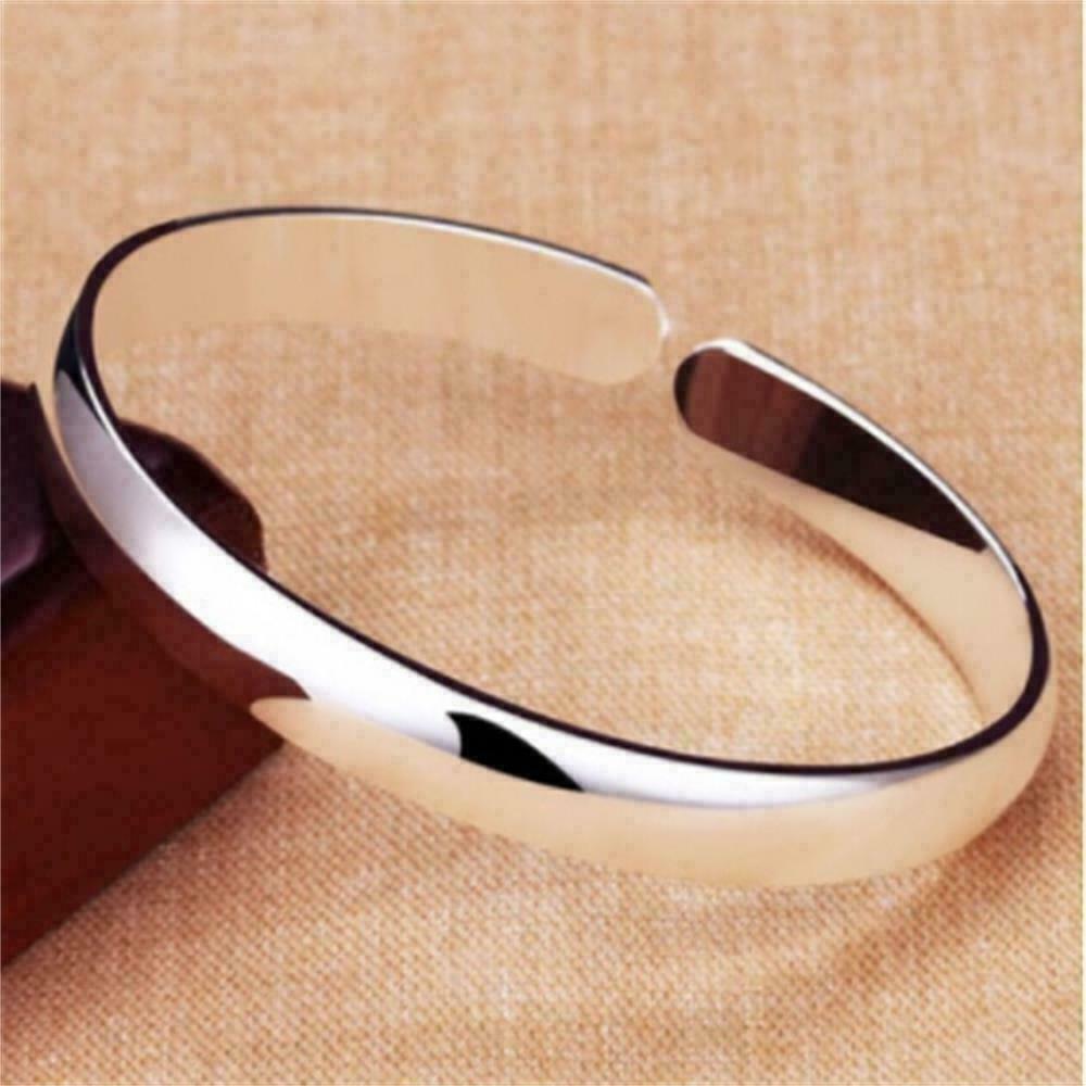 Elegant Silver Plated New Fashion Jewelry Unique Open Bracelet Bangle Cuff