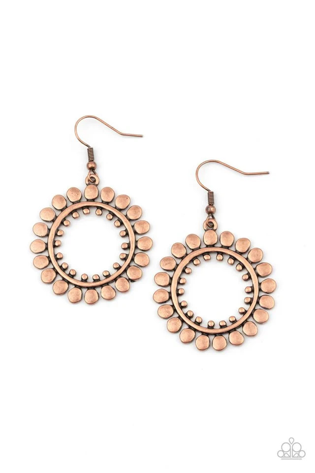 paparazzi copper dangle earring