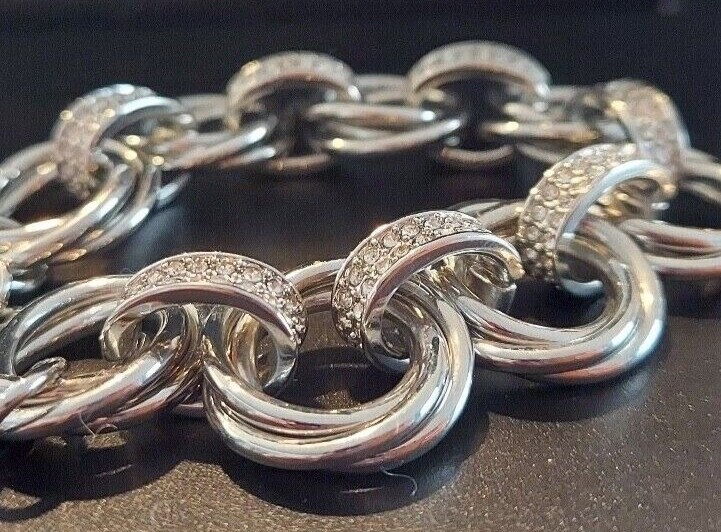 Alfani Bracelet Silver Crystals Classic Dress Up Casual Fashion Jewelry