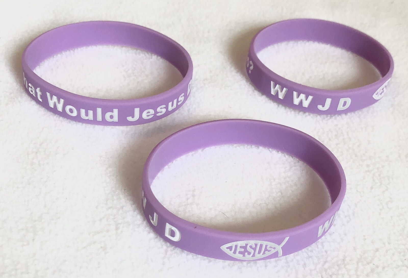 1 WWJD Wristband What Would Jesus Do Jewelry Silicone Rubber Bracelets COLORSSSS