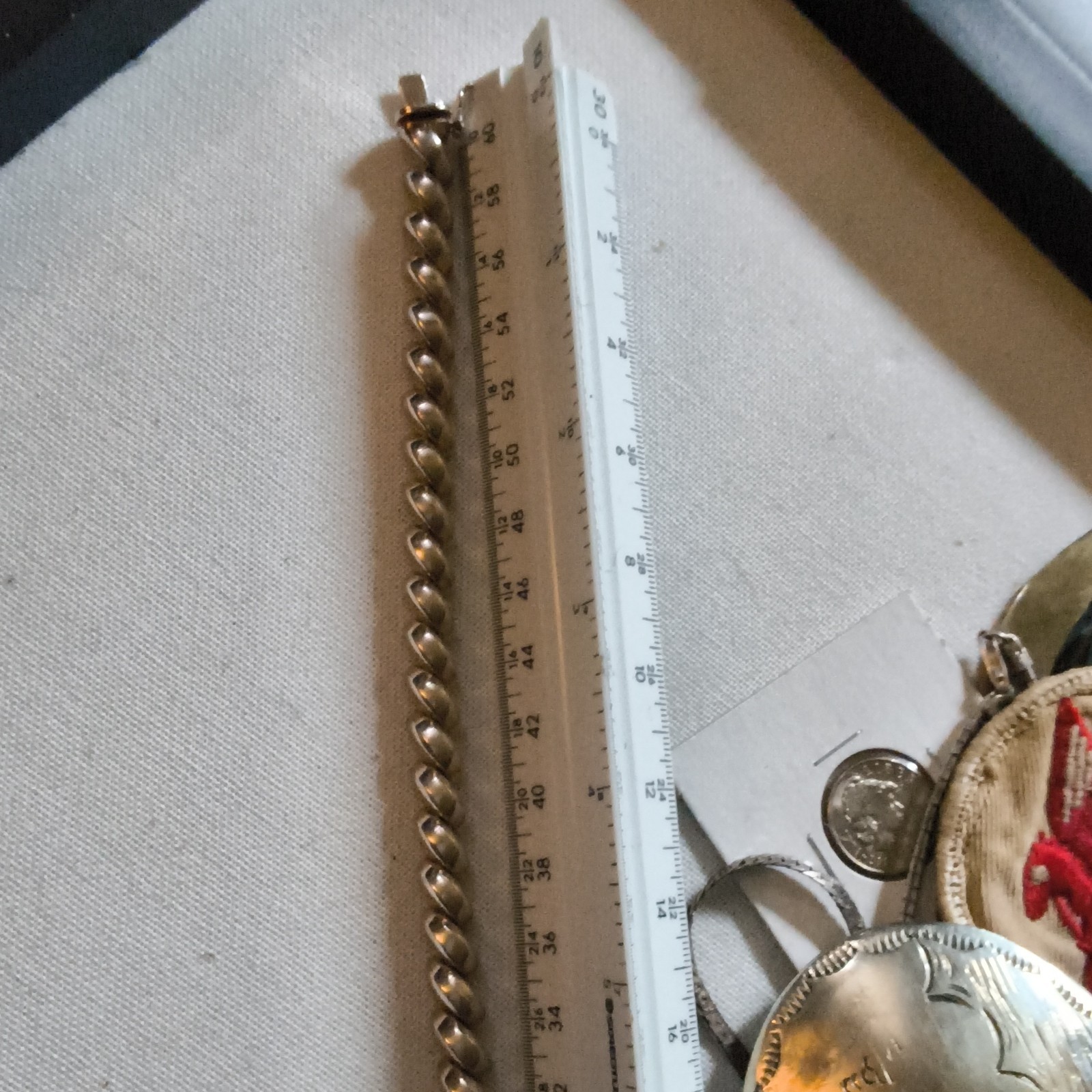 Italy Signed 925 Chain Bracelet w/ Box Clasp