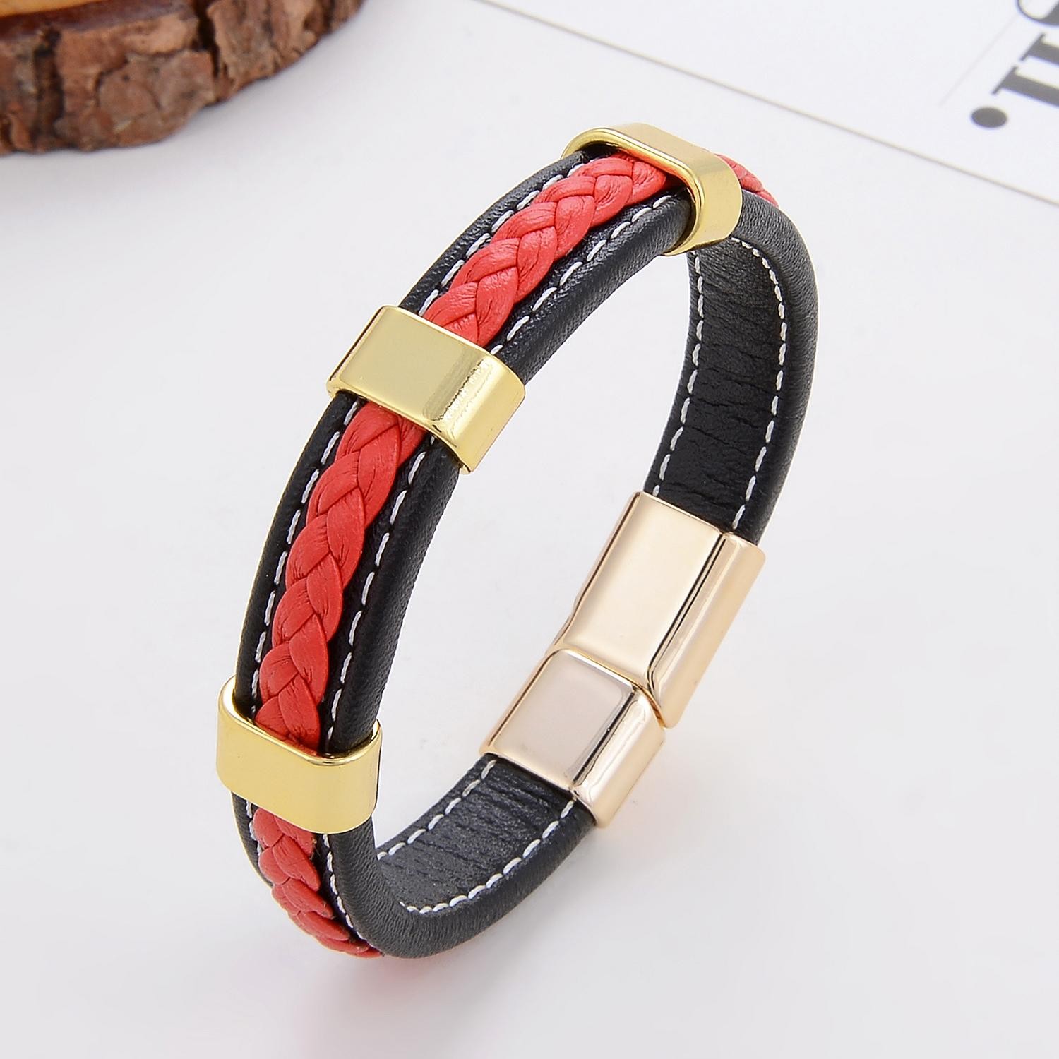 Classic Braided Leather Bracelet for Women & Men – Zinc Alloy Clasp Jewelry