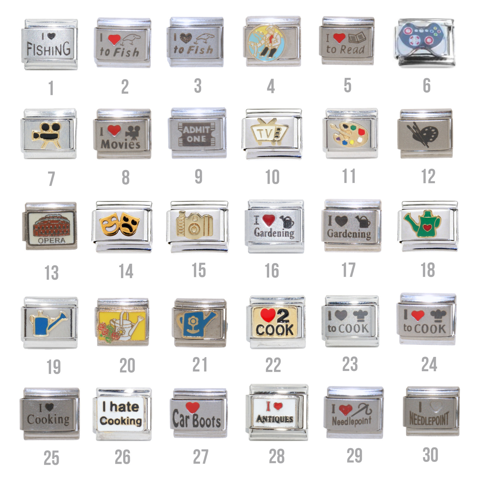 Various Hobbies 9mm Italian charms fits classic italian charm bracelet