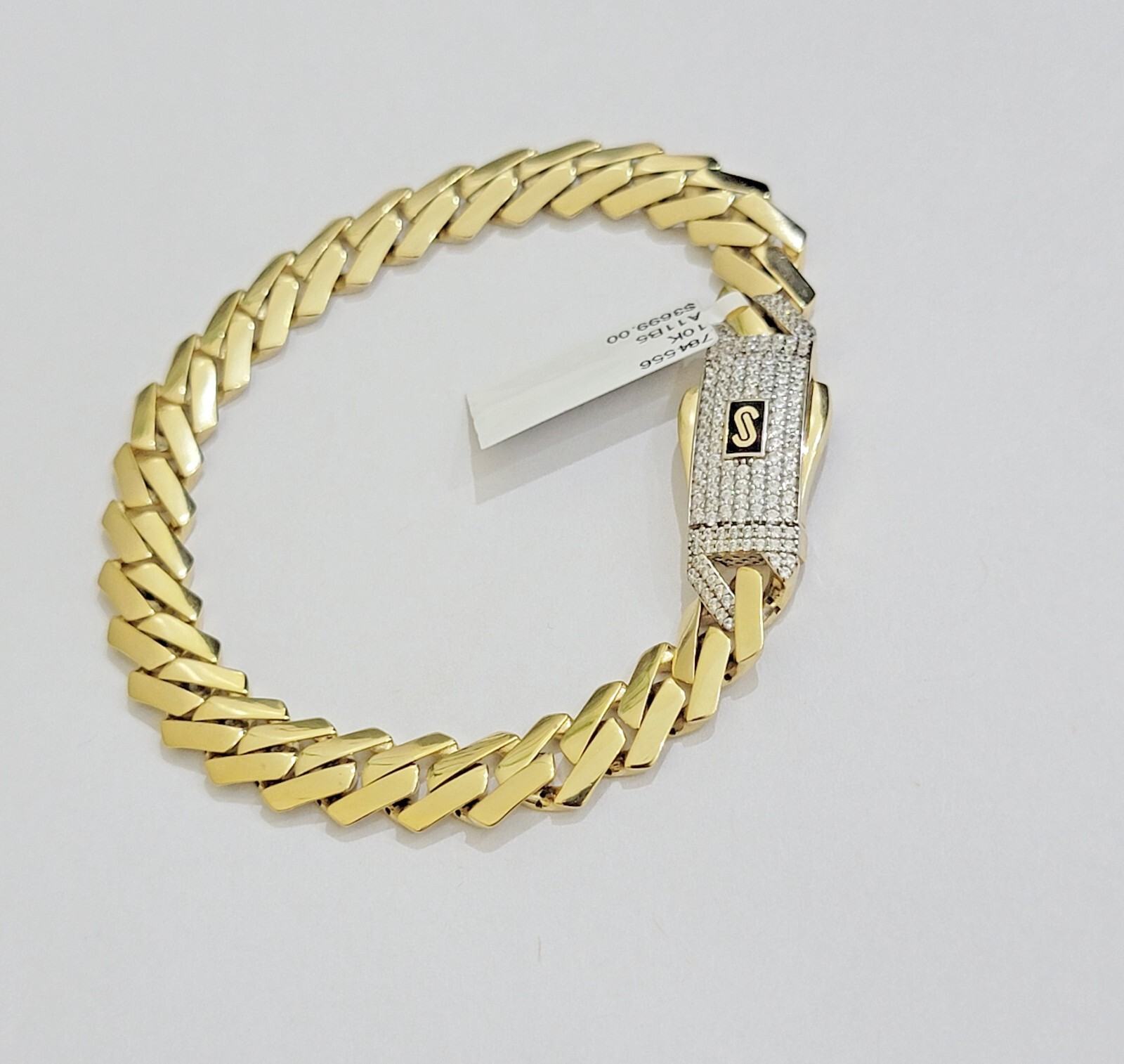 Real 10k Yellow Gold Bracelet 8 Inch Royal Monaco Cuban Link 9mm Mens Box Clasp