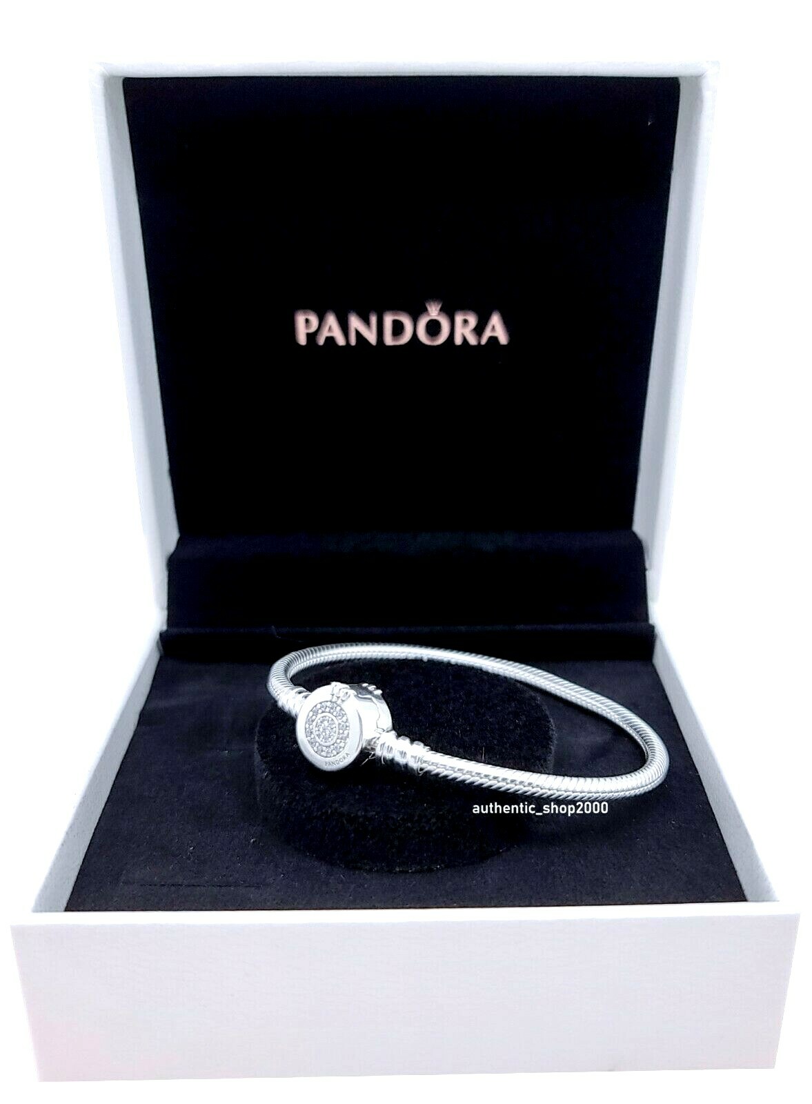 NEW Authentic PANDORA 925 Moments Sparkling Crown O Charm Bracelet 599046C01