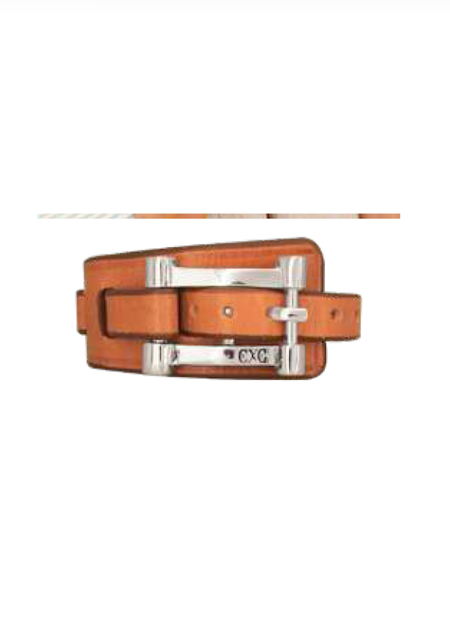 Bracelet CXC Italian leather with silver plated adjustable buckle made in Spain