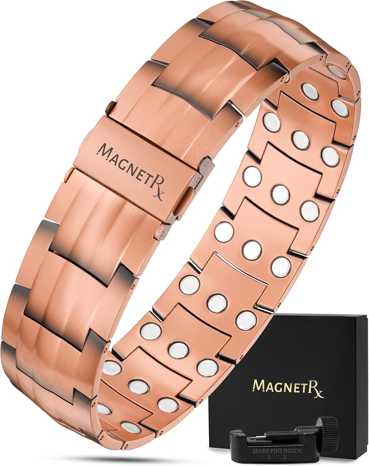 MagnetRX® 3X Strength Copper Bracelet – 99.9% Pure Copper Bracelets for Men w