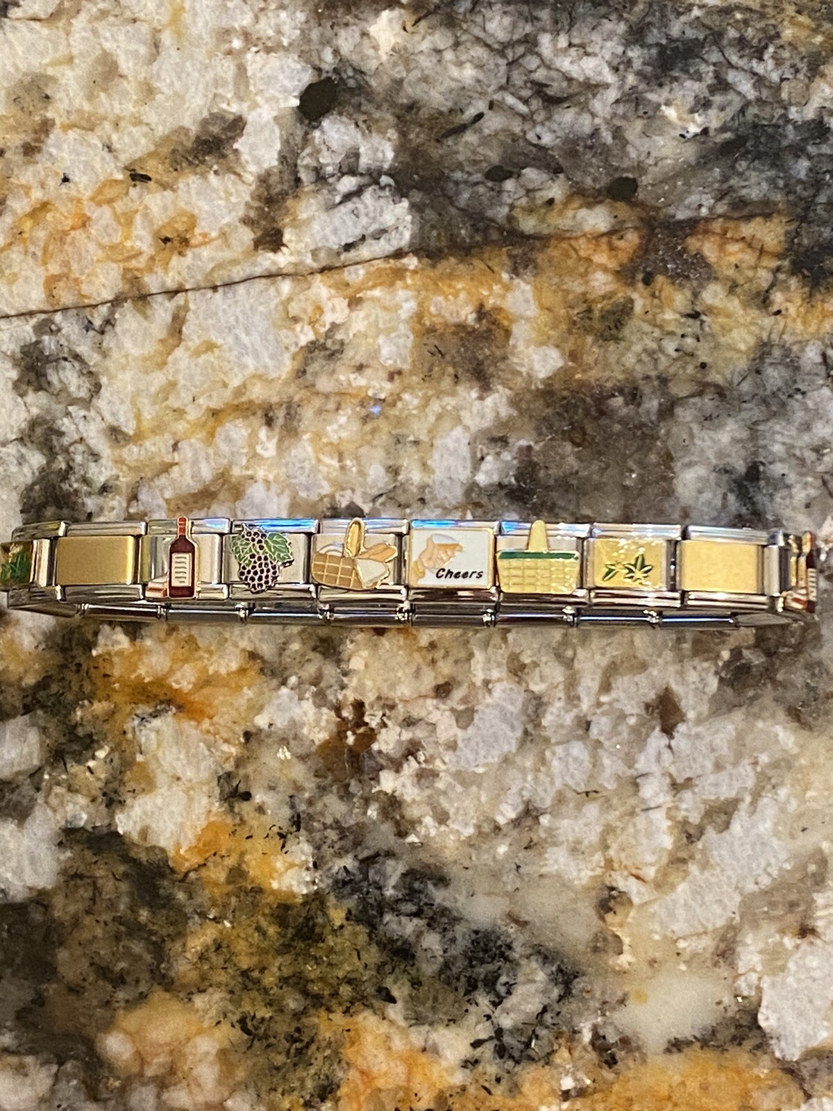 20 Charm Wine Lovers Bracelet Italian Charm New