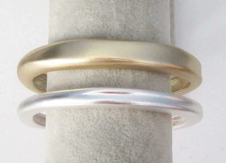 Chico’s Jewelry Fashion Gold and Silver Two Bangle Bracelet Set