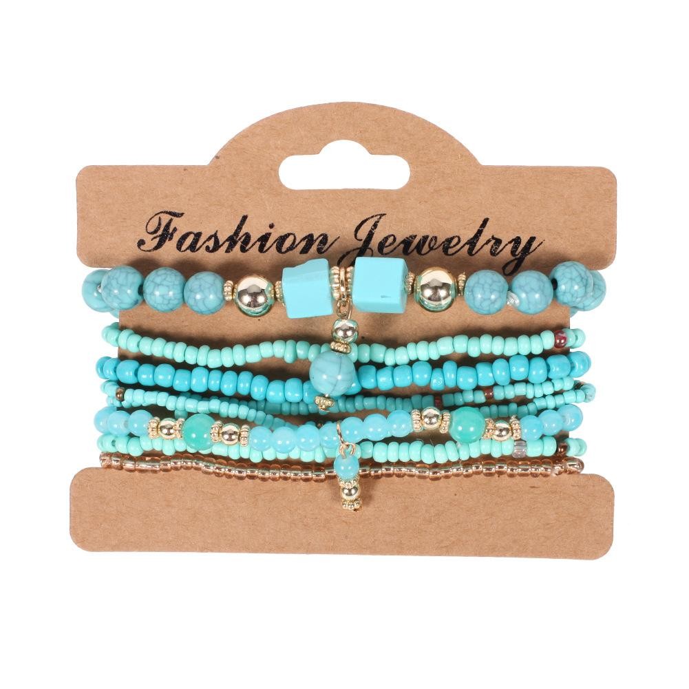 Bohemian Handmade Beaded Bracelets Set for Women Men Colorful Summer Jewelry