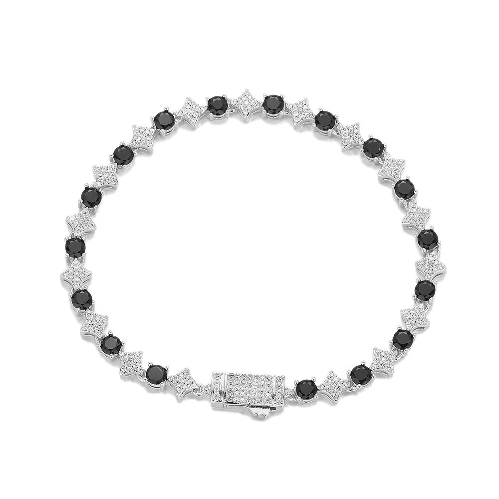 Men Women Iced Out Chain Tennis Bracelet CZ Zircon 925 Silver Gold Hip Hop 6MM