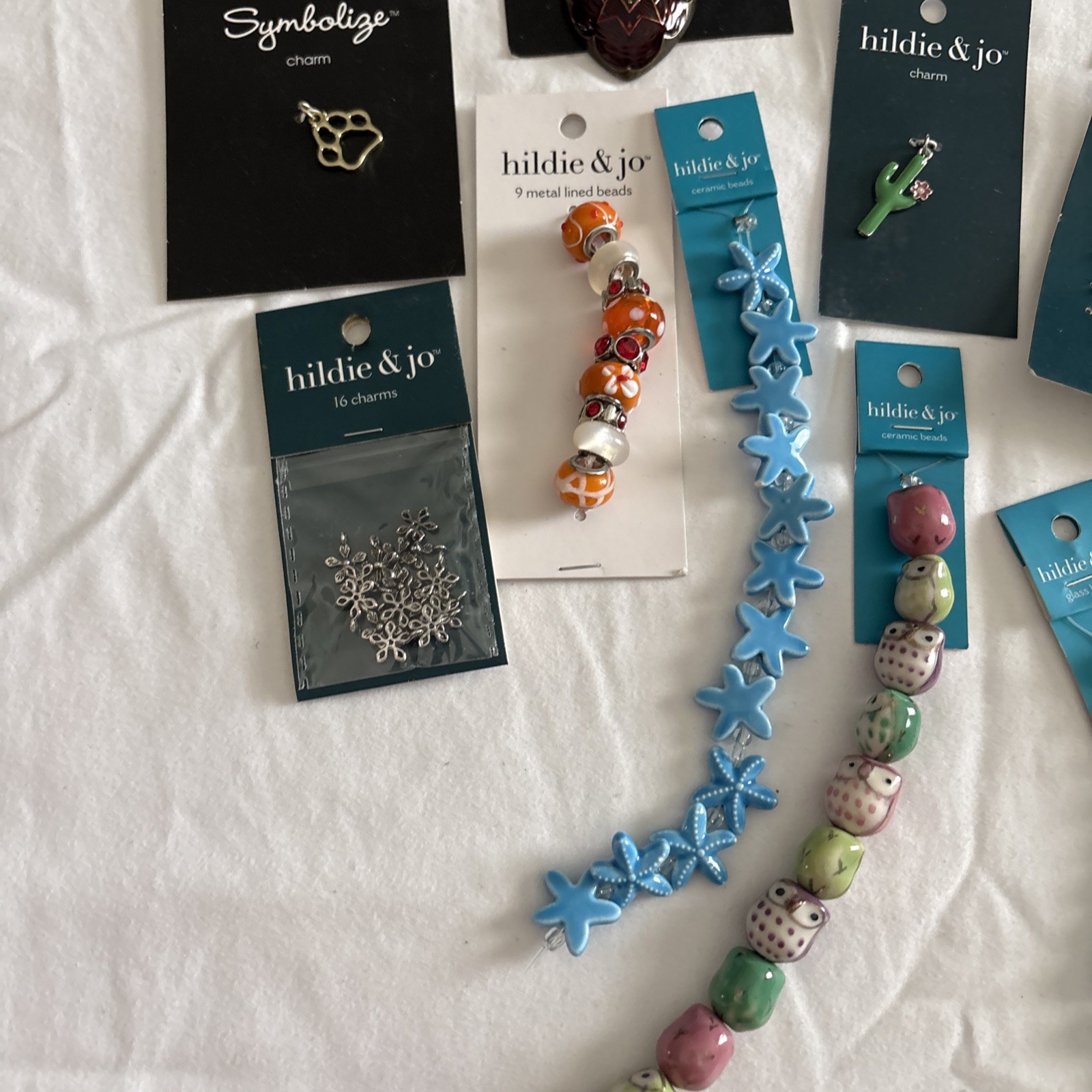 New Large Lot Of Hildie & Jo Charms Beads Pendants