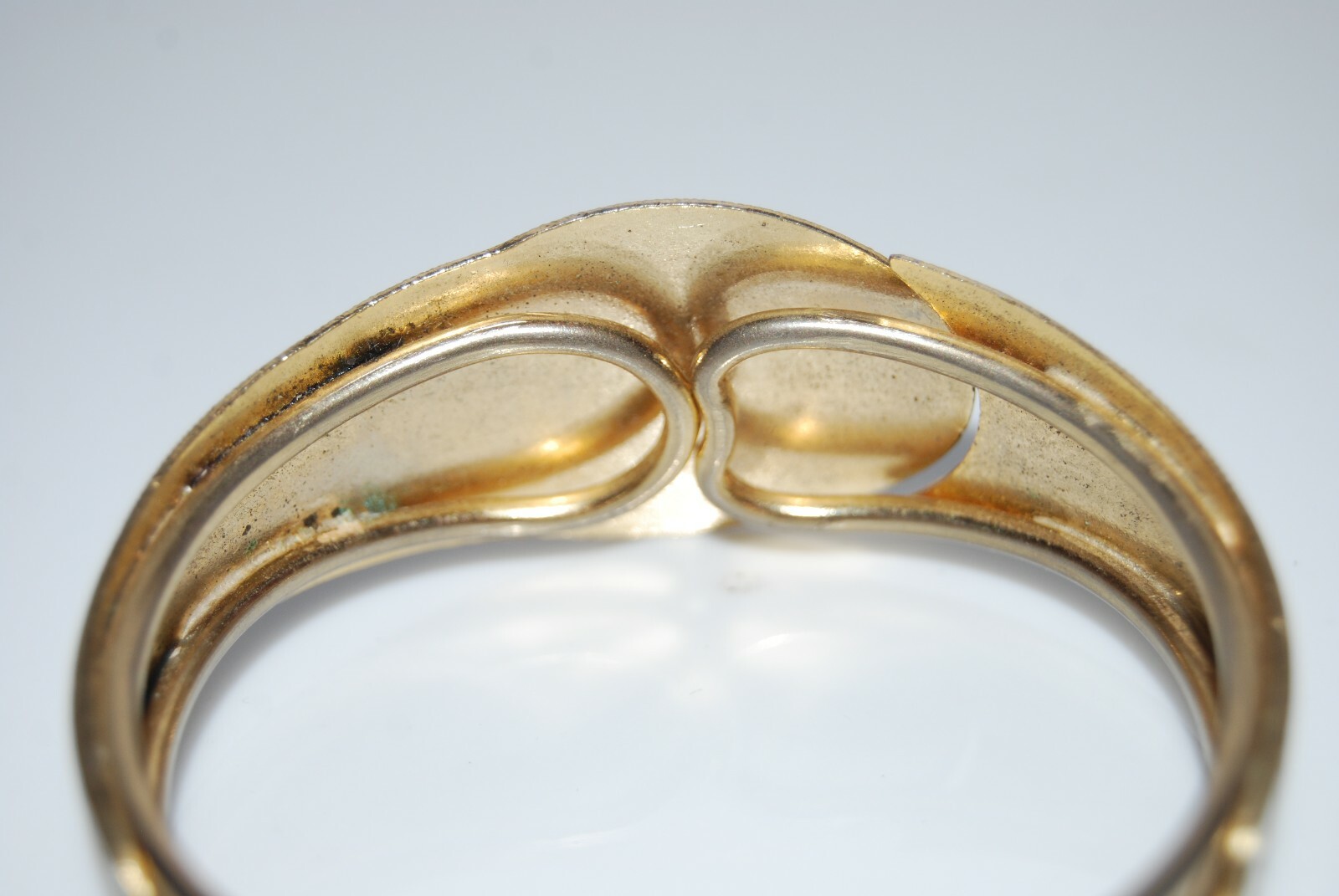 Vintage Enamel Cloisonne Or Champleve On Golden Metal Statement Hinged Bracelet