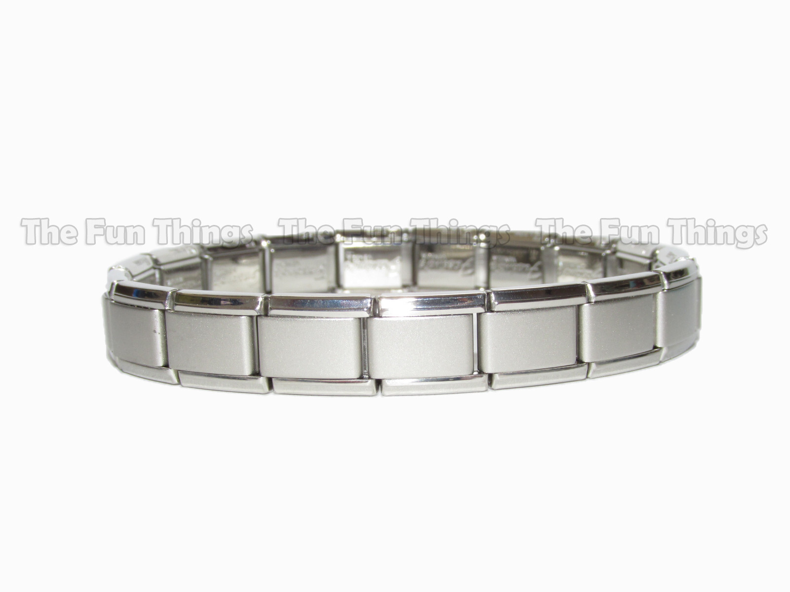 9mm Italian Charm 18 Link Starter Bracelet Silver