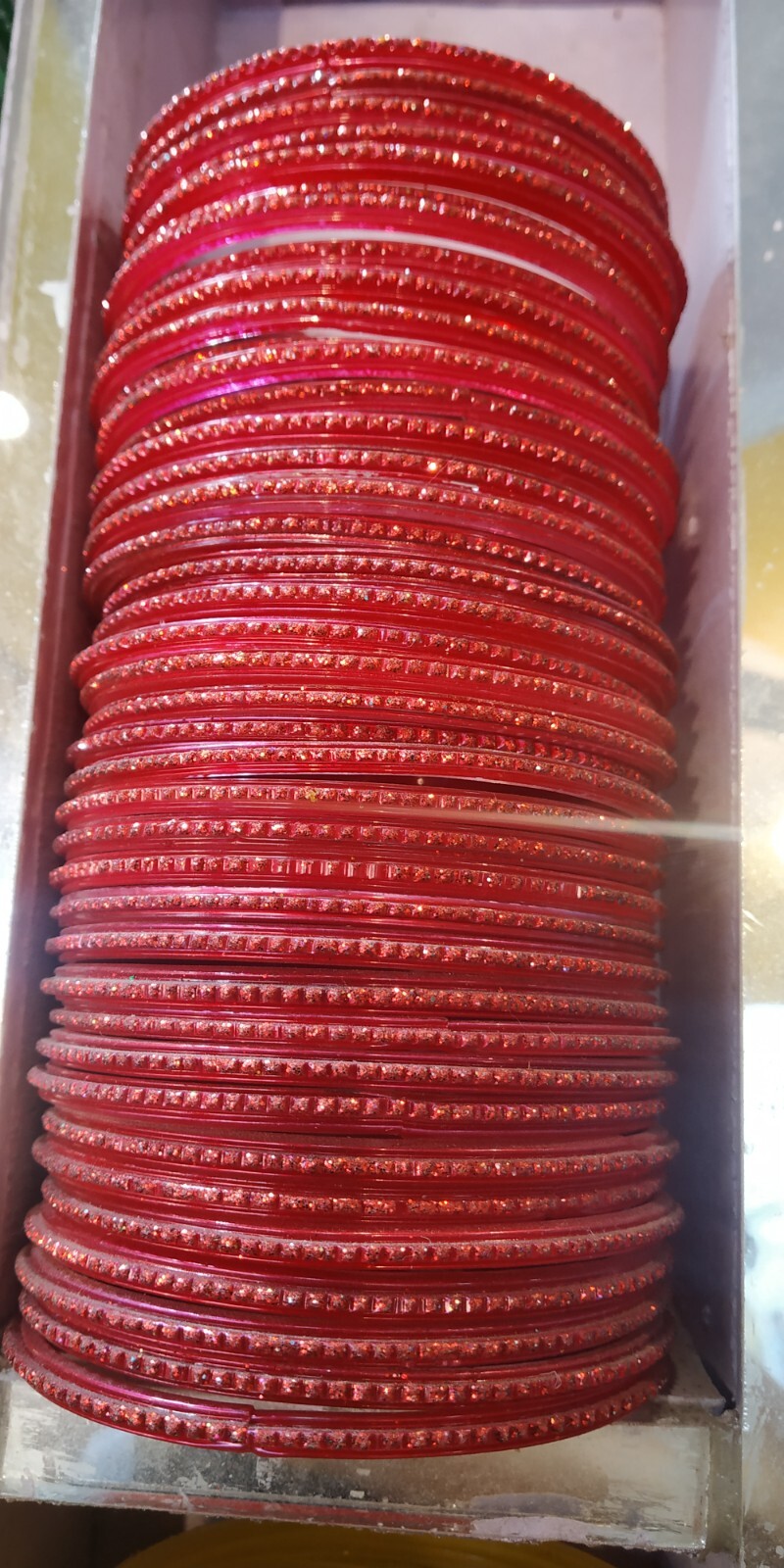 12 pieces Multi Color Wedding Style Glitter Glass Bangles For girls and women