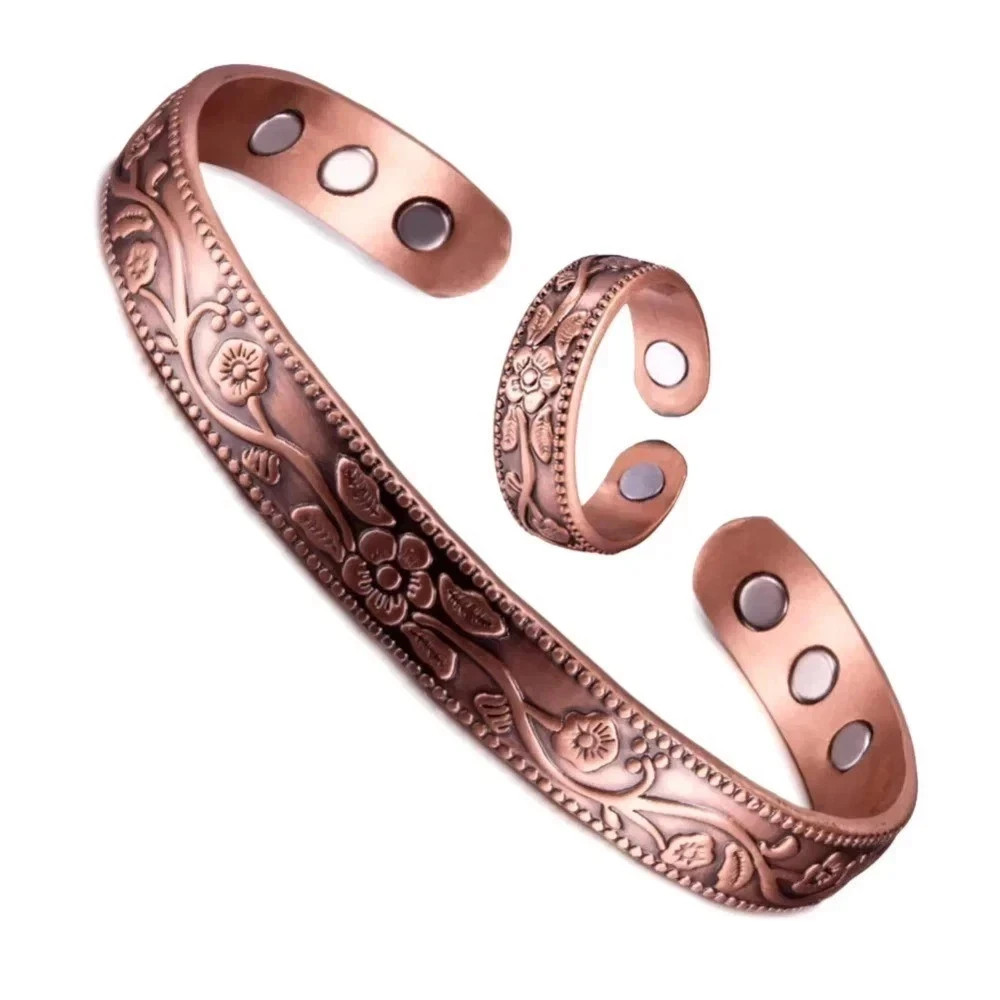 Copper Magnetic Bracelet for Arthritis Pain Relief Powerful Magnets Energy Cuff