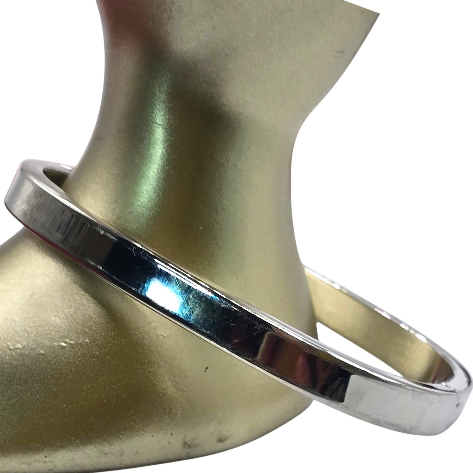 Bracelet Monet Bangle Square Hinged Snap Cuff Minimalist 5.5″ Silver Tone SK2882