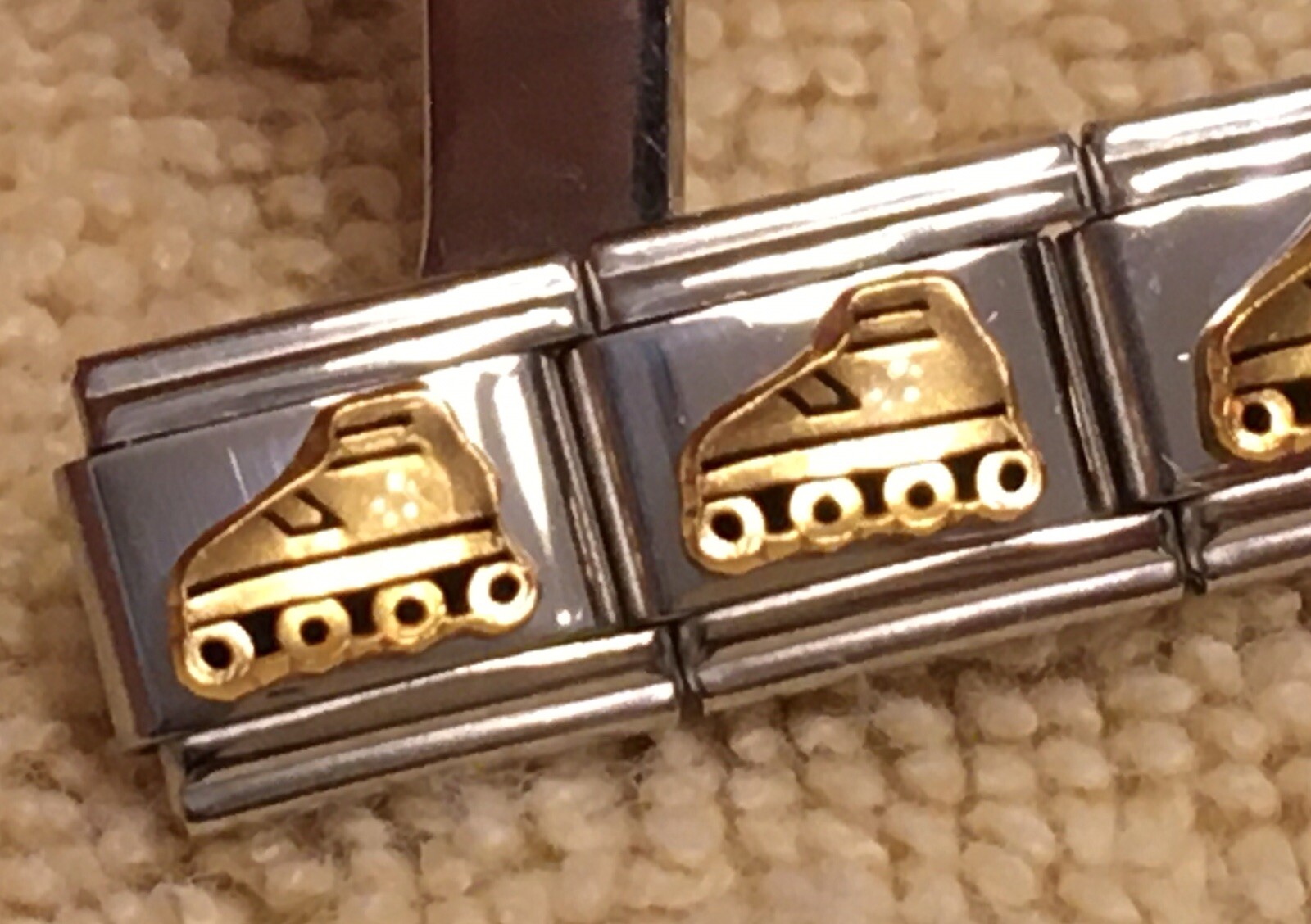 Roller Skates, rollerblades 9mm Italian Modular Link Charm for Bracelet