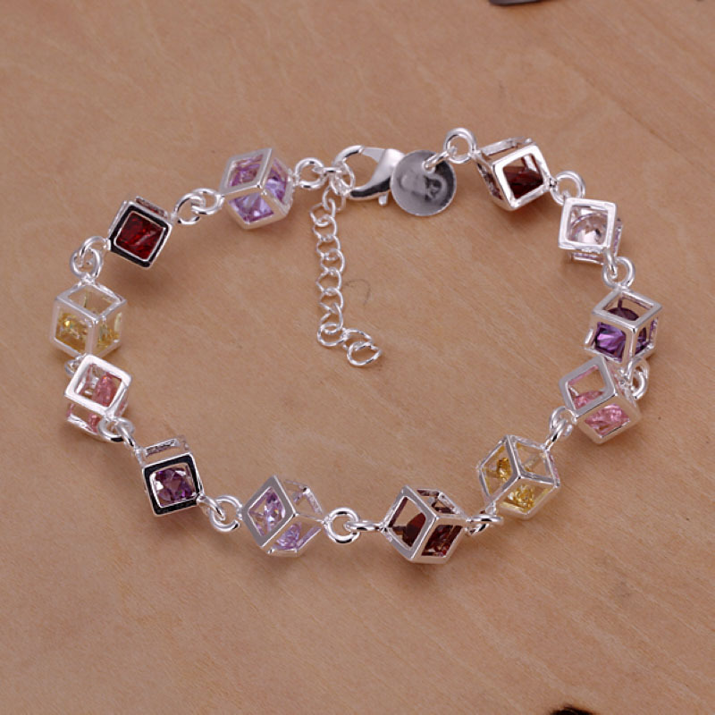 Women’s 925 Sterling Silver Bracelet Adjustable Size 8-9 Inches 9MM Lobster L8