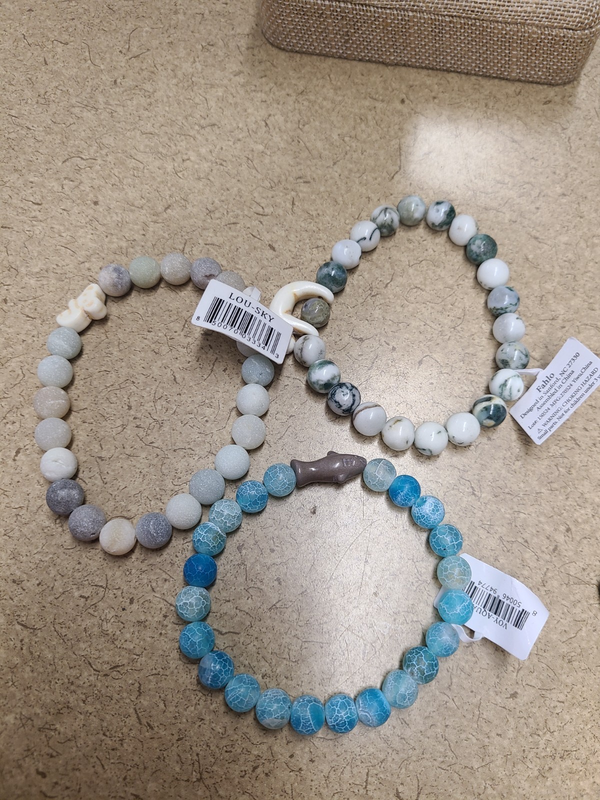 Lot of 3 Fahlo Bracelets No Tracking Cards 100907
