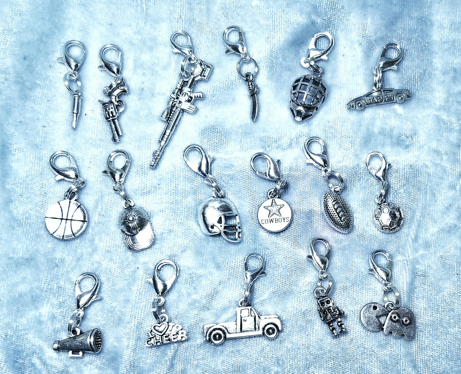 Sports Games Work Ballet Clip-on Charms Backpack Purse Zipper STOCKING STUFFER