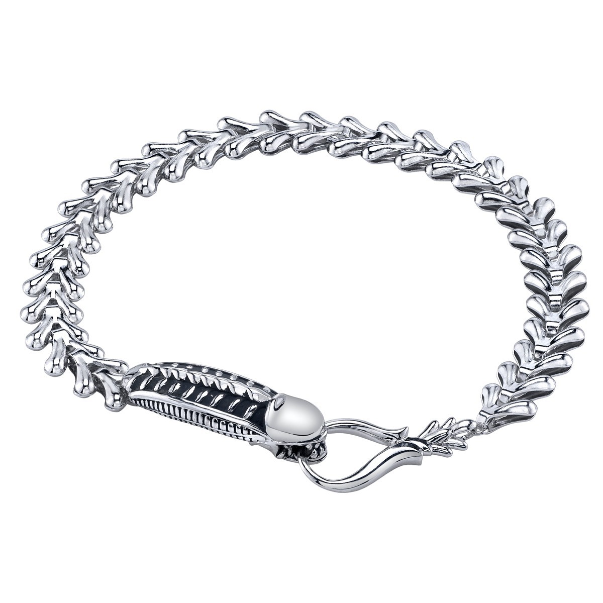 Alien X RockLove NEW ‘Alien’ Xenomorph Chain Bracelet – Silver Plated – 6.5 inch