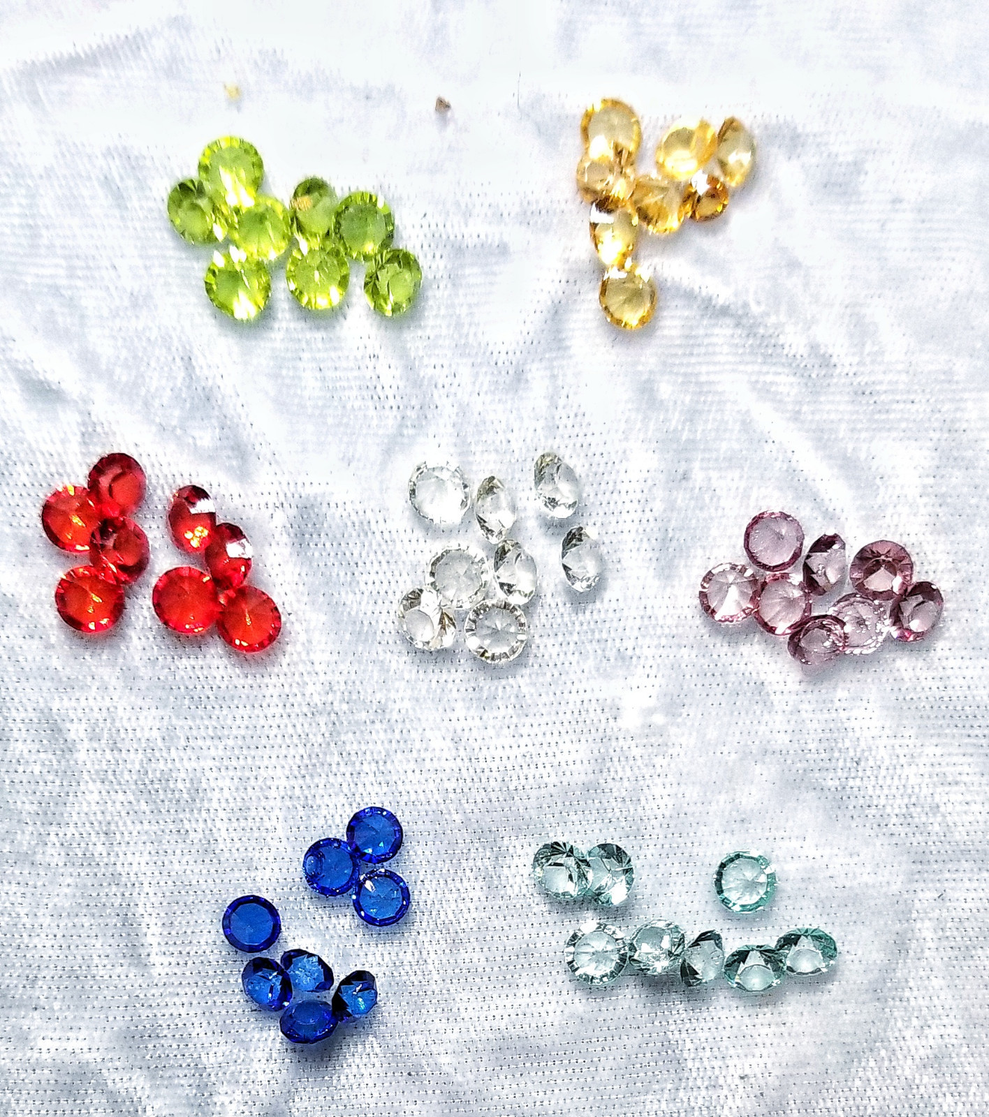 Floating Memory Locket Crystals Gems Jewels Origami Crafts 8pcs 4mm – 5mm