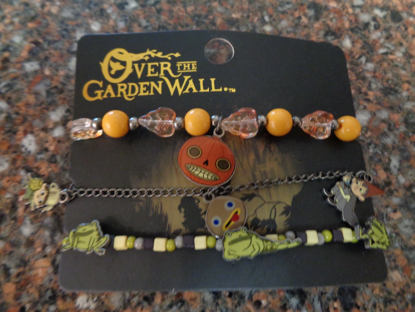 Over The Garden Wall Character Charm Bracelet Set 3 Bead Cord Metal Bestie NWT
