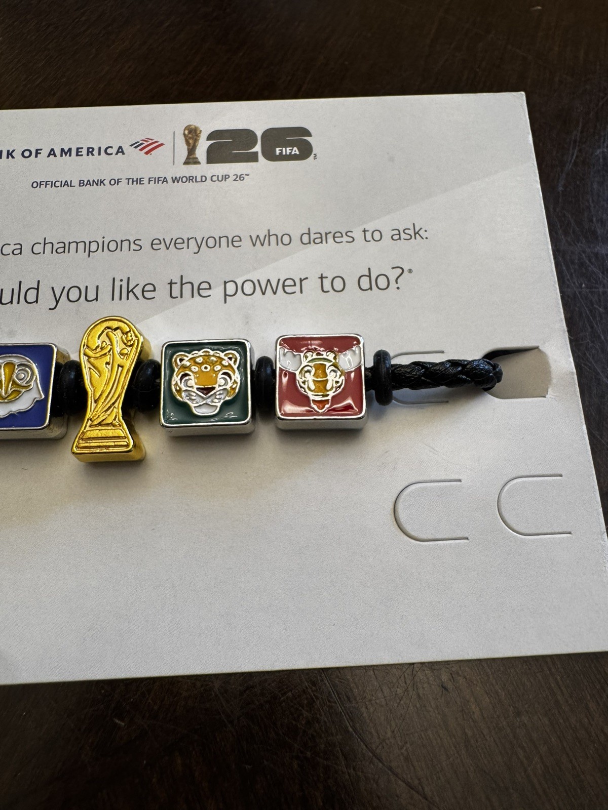 Bank Of America Slide Charm Bracelet World Cup 2026 USA Brand New