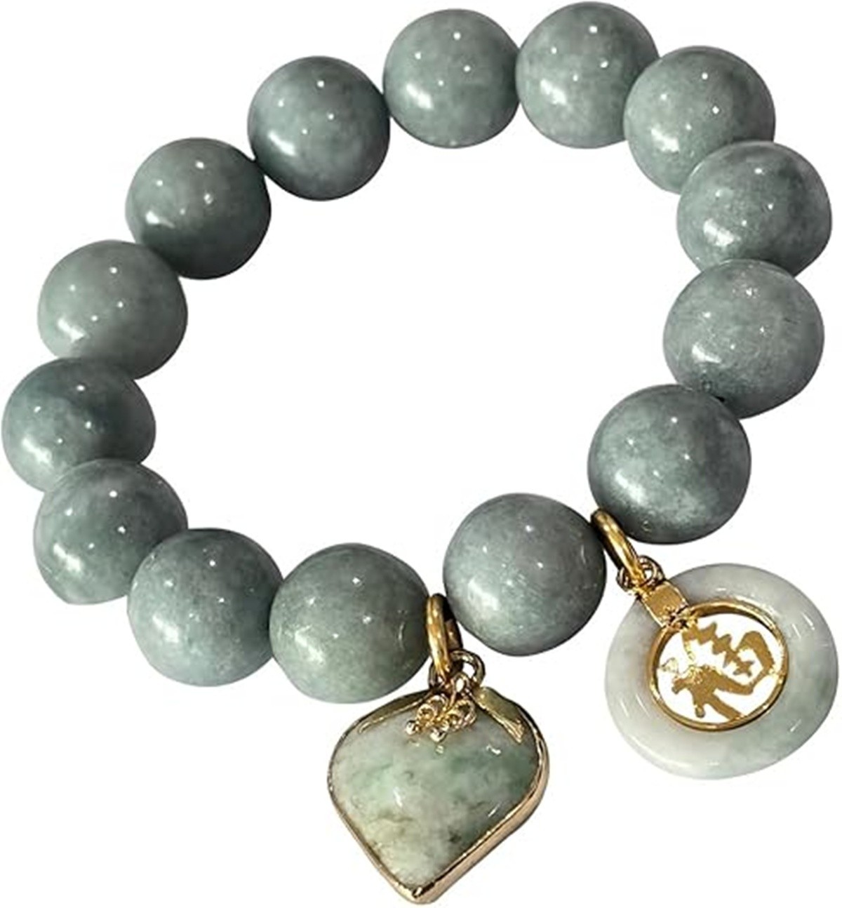 Jade Bracelets Bangle Round Real Natural Green Gems Jewelry Healing Energy Women