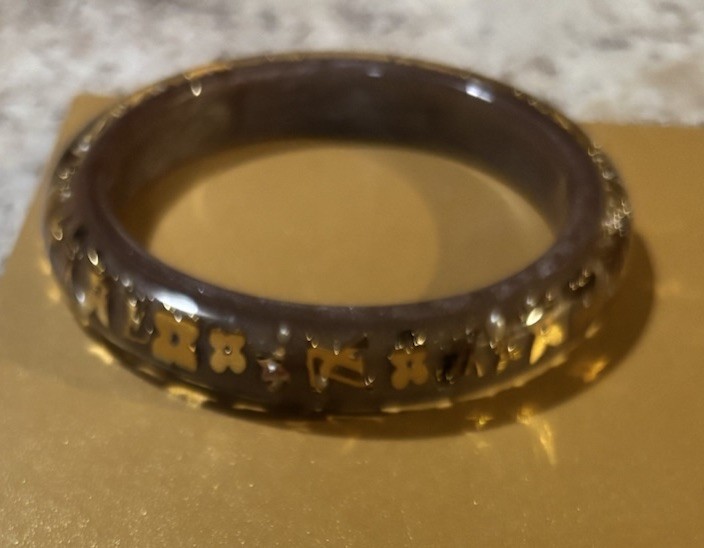 LOUIS VUITTON Bangle Inclusion Brown round Luxury / Monogram Fashion Bra W/ COA