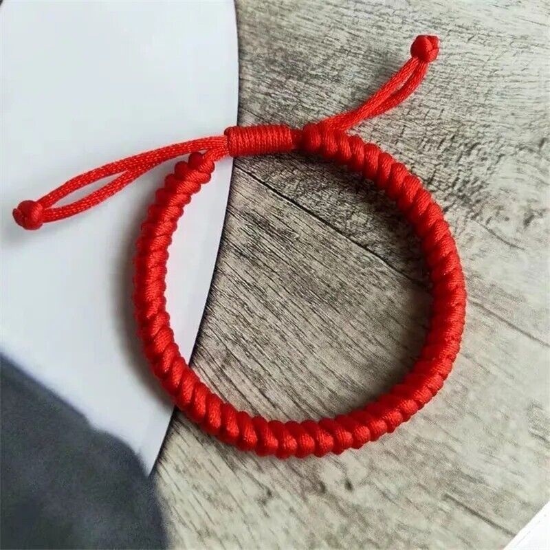 4/2× Tibetan Lucky Red String Bracelet Protection Men Women Lucky Rope Gift USA