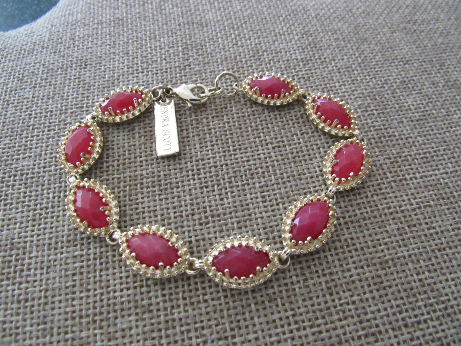 Kendra Scott Jana Bracelet red jade Gold plated