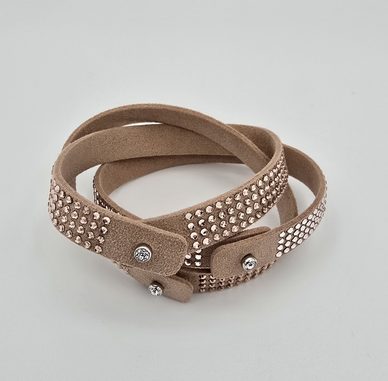 Touchstone Crystal By Swarovski Tri – Wrap Bracelet Blush Pink 7.5″ Set Of 3