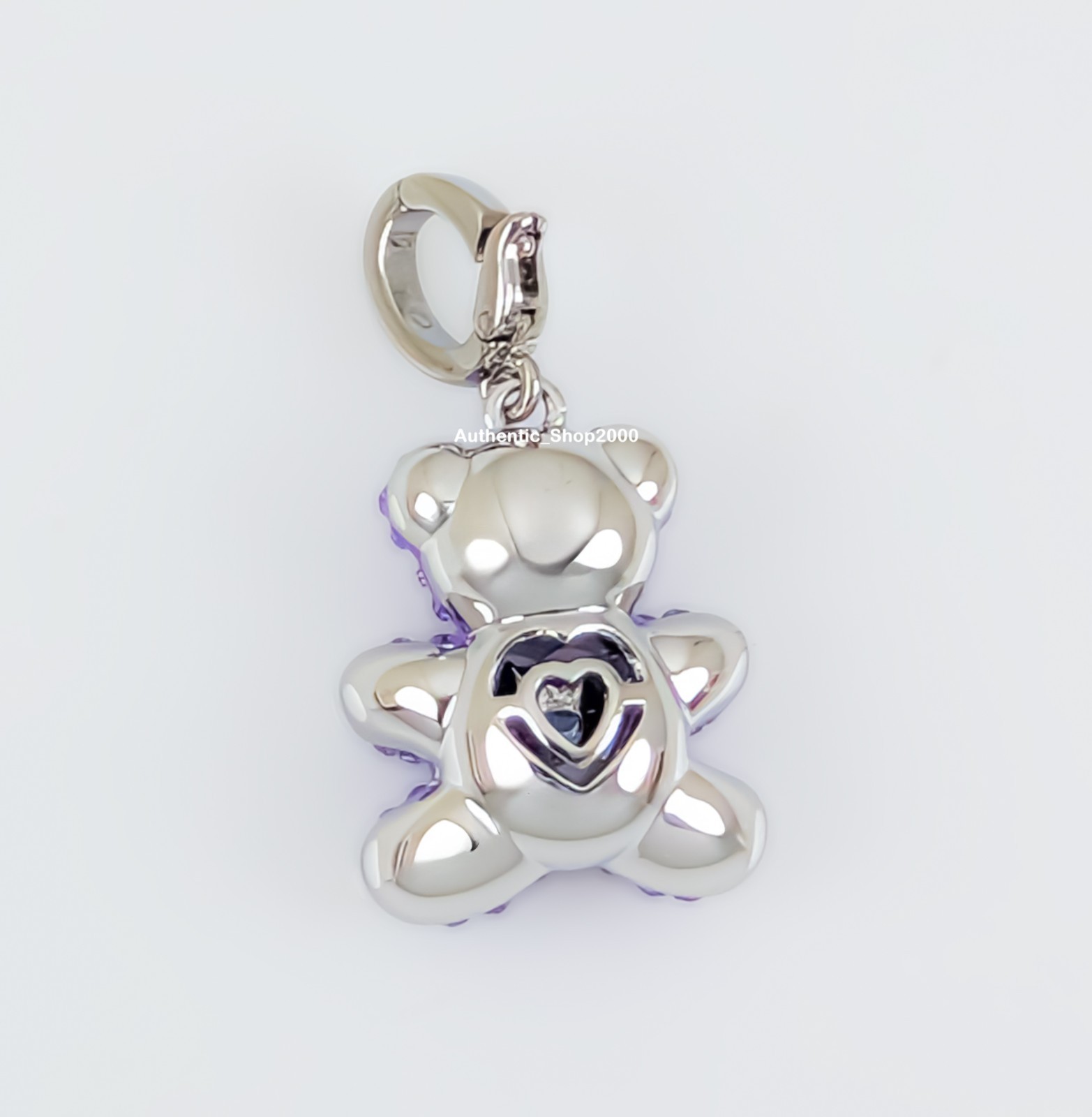 New 100% Authentic SWAROVSKI Purple Teddy Bear Idyllia Charm Pendant 5745610