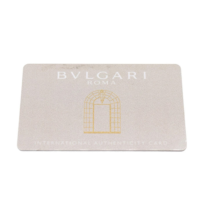 BVLGARI Bangle Diamond Onyx 18K K18PG Jewelry Bracelet Guarantee Card Included M
